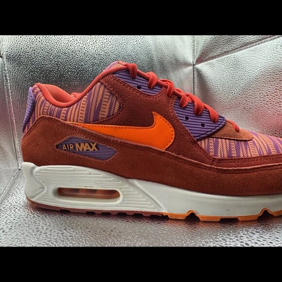 RARE🔥 Size 12 Nike Air Max 90 Essential Crimson Men's Sneakers 537384-600 - Picture 6 of 10